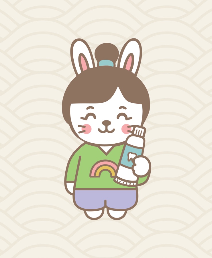Helper with the toothpaste