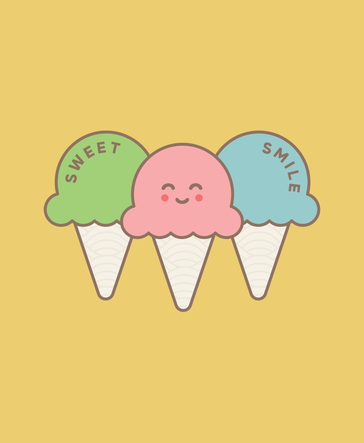 Sweet Smile: three ice cream cones